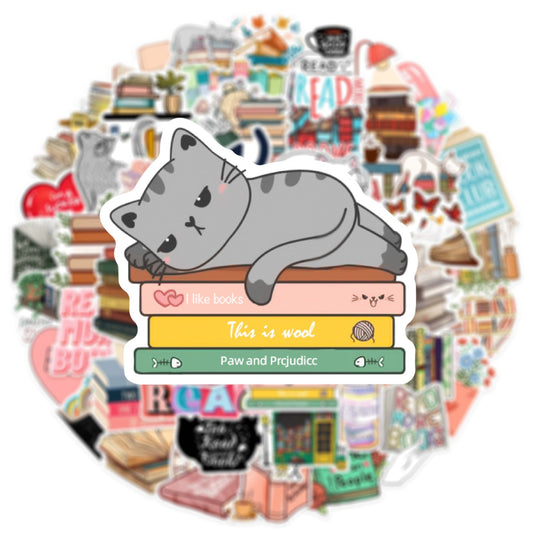 Kit de Adesivos Book Lover – 50 Peças