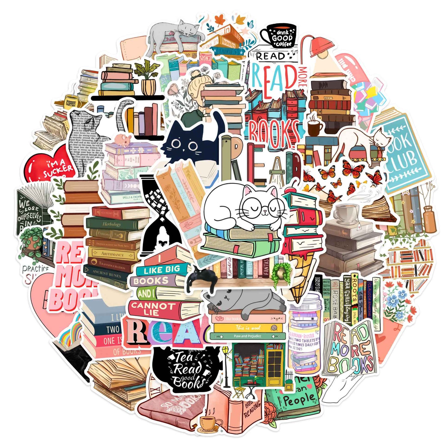 Kit de Adesivos Book Lover – 50 Peças