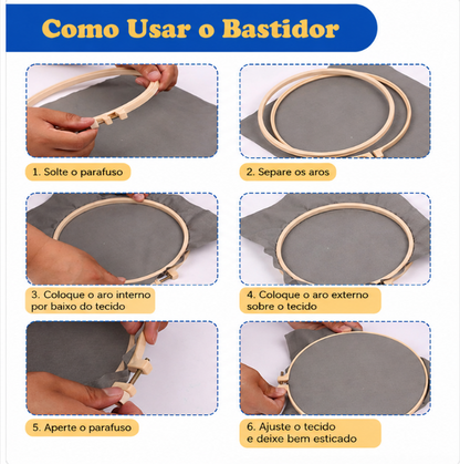 Kit de Bordado com Agulha Mágica — Paisagens