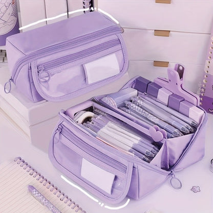 Organizador de estojo de lápis de grande capacidade - Armazenamento de mesa com