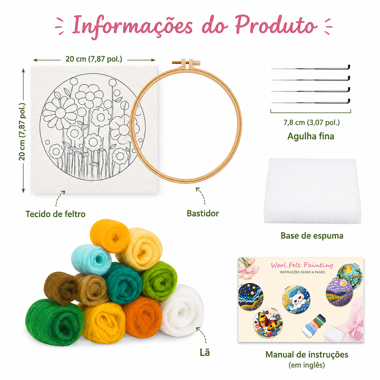 Kit Feltro 3D — Natureza & Animais