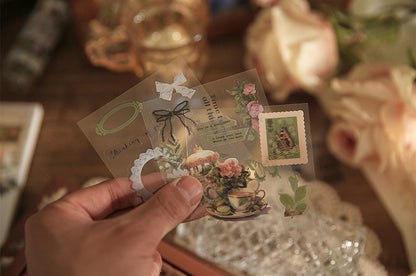 Caixa de Adesivos Romance Vintage – 100 Peças