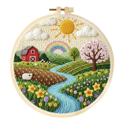 Kit de Bordado com Agulha Mágica — Paisagens