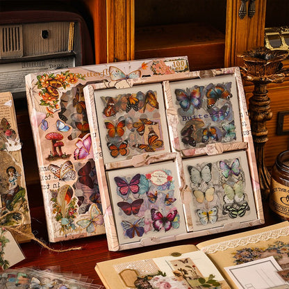 Kit de Adesivos Transparentes para Journaling e Scrapbook – 100 Peças