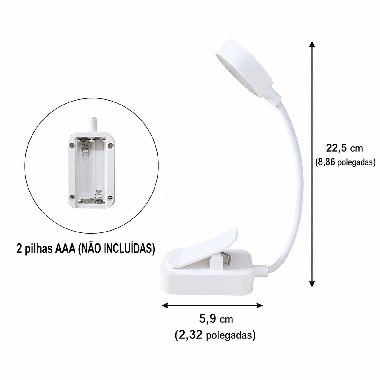Luz de Leitura Flexível