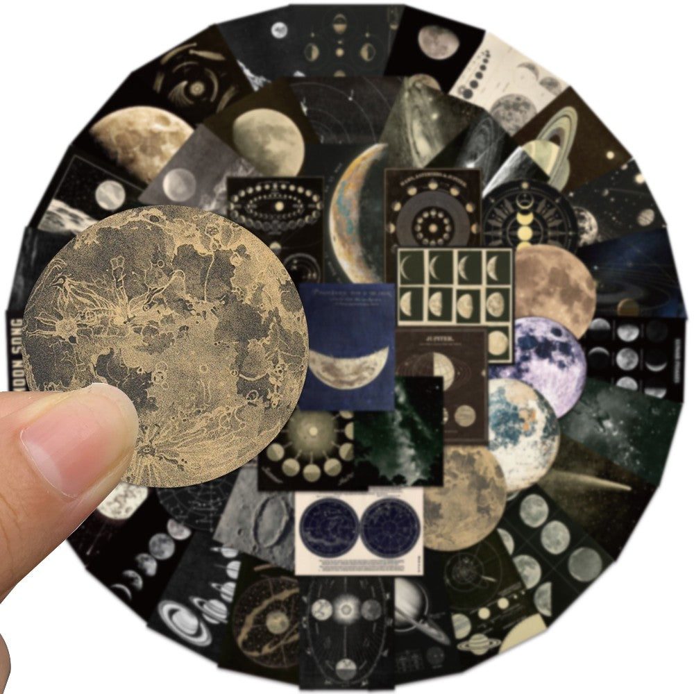Kit de Adesivos Universo & Lua – 50 Peças