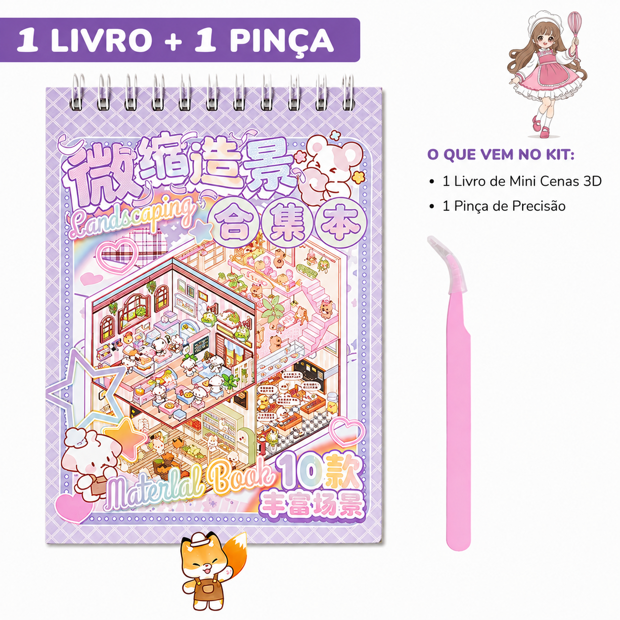 Livro Criativo de Mini Cenas 3D