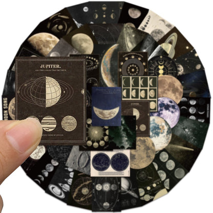 Kit de Adesivos Universo & Lua – 50 Peças
