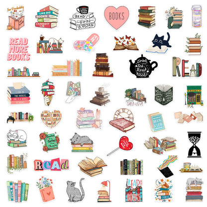 Kit de Adesivos Book Lover – 50 Peças