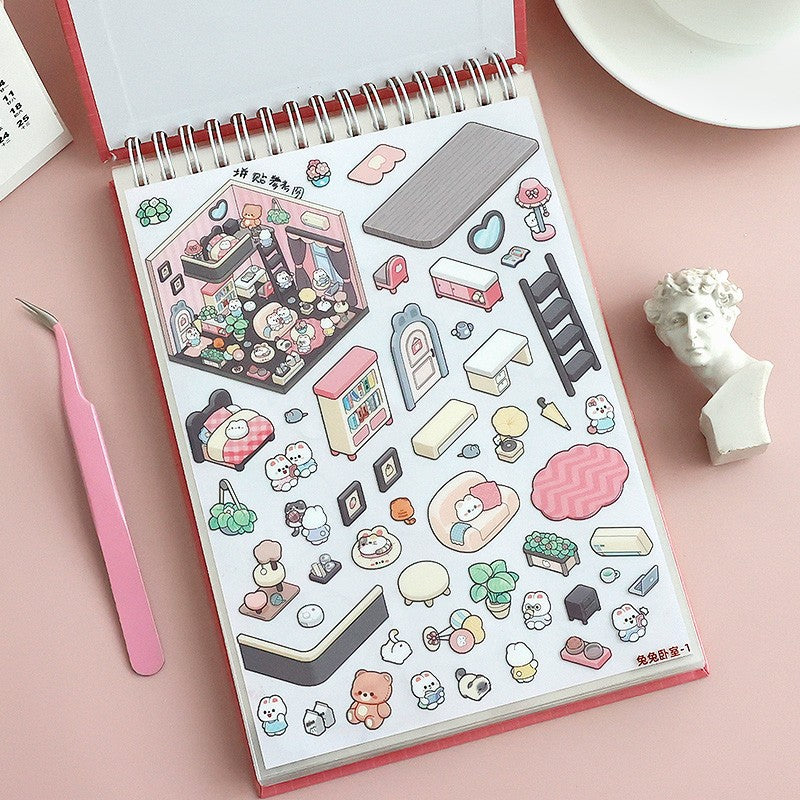 Livro de Colagem Mini Mundos – 45 Peças