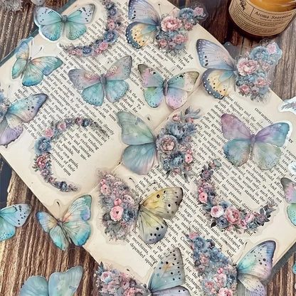Kit de Adesivos Borboletas Vintage – 30 Peças