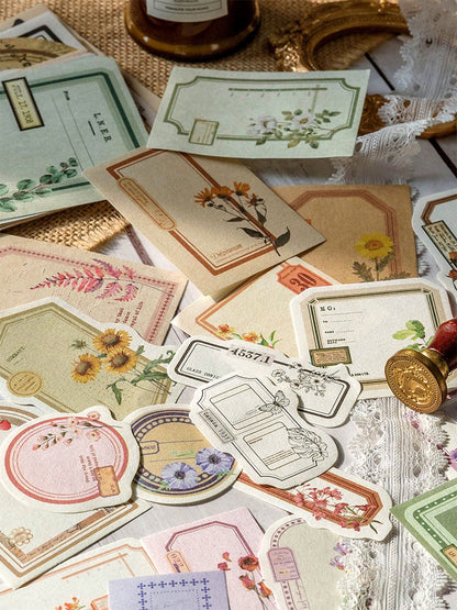 Kit de Papéis Decorativos para Journaling e Scrapbook – 100 Peças