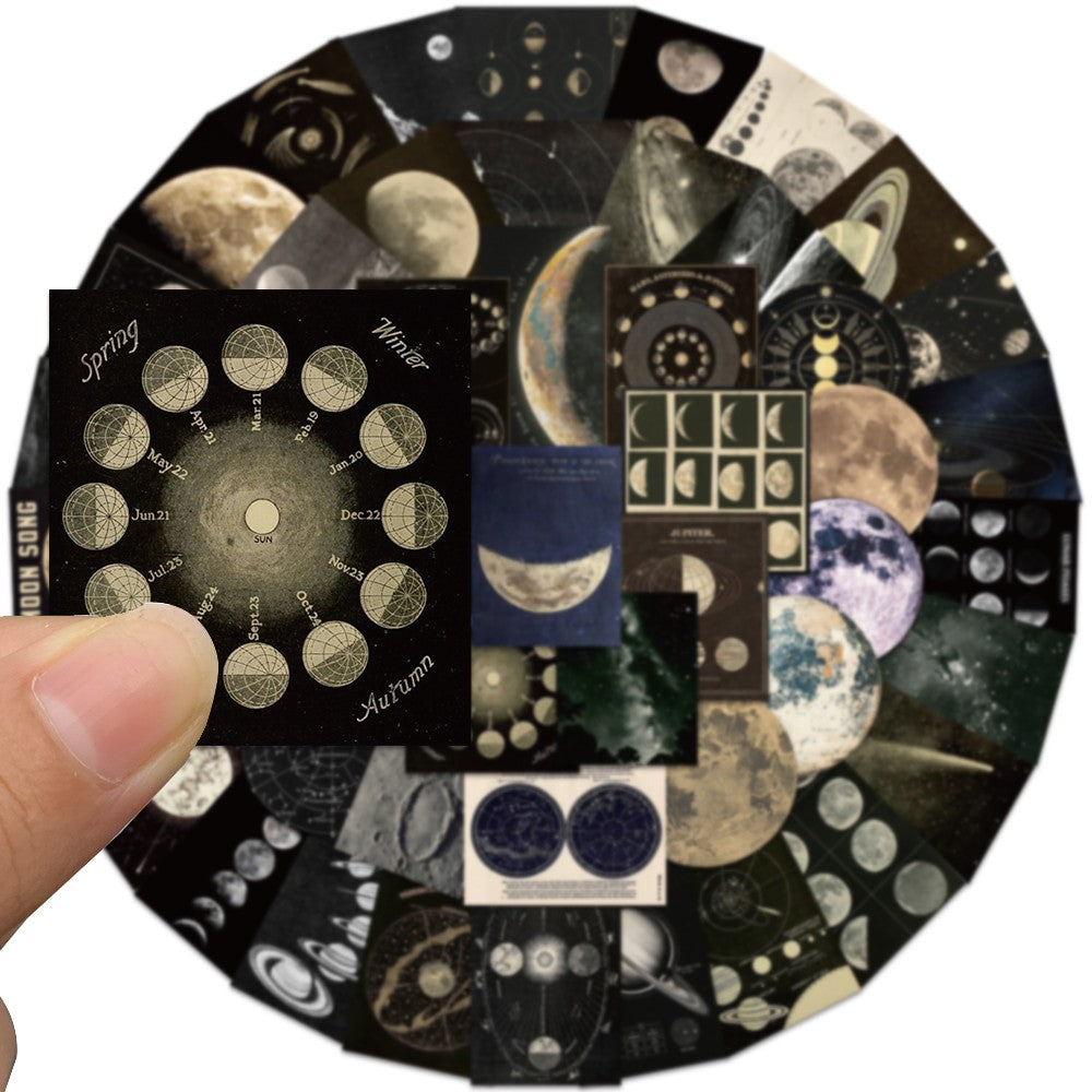 Kit de Adesivos Universo & Lua – 50 Peças