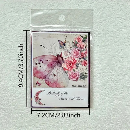 Kit de Adesivos Borboletas Vintage – 30 Peças