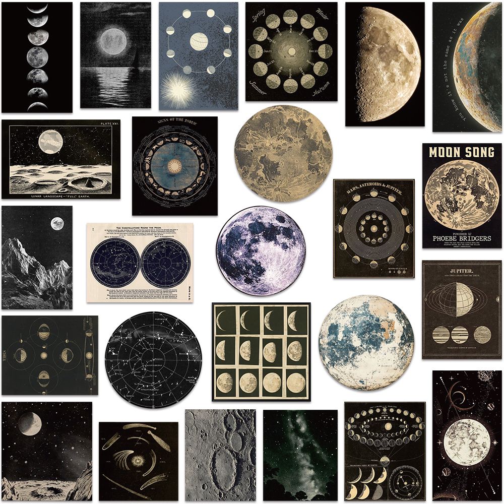 Kit de Adesivos Universo & Lua – 50 Peças