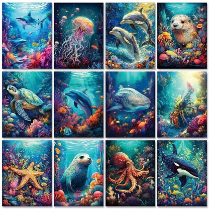 Kit Pintura por Números — Fundo do Mar