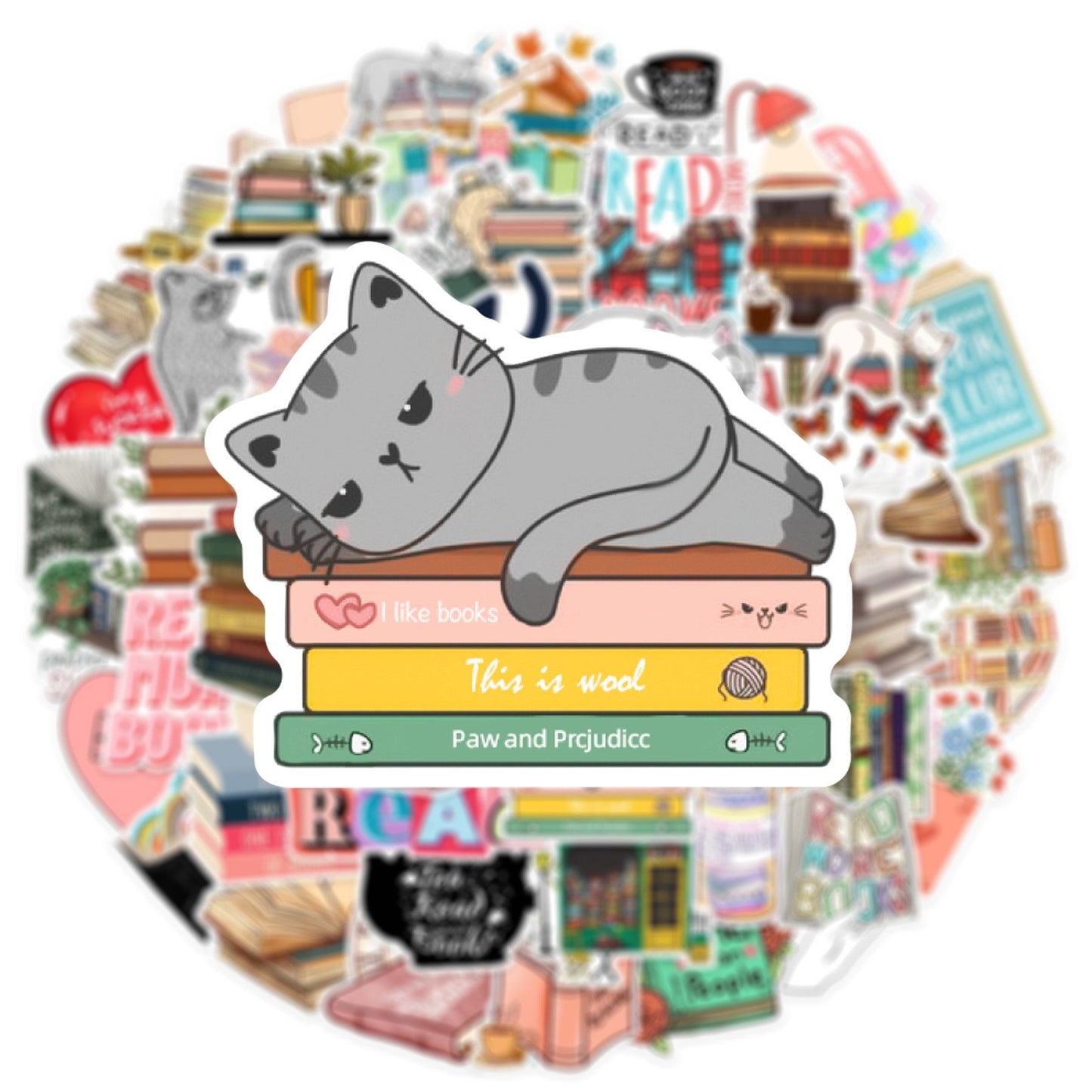 Kit de Adesivos Book Lover – 50 Peças