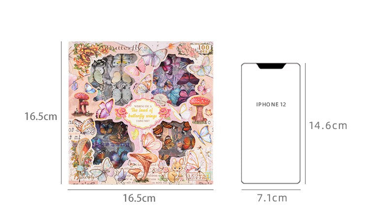 Kit de Adesivos Transparentes para Journaling e Scrapbook – 100 Peças