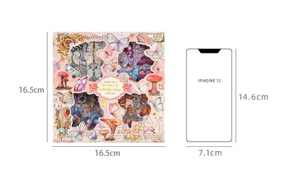 Kit de Adesivos Transparentes para Journaling e Scrapbook – 100 Peças