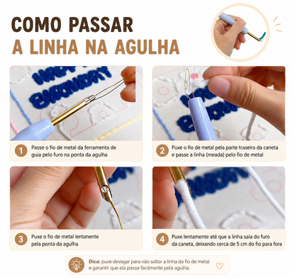 Kit de Bordado com Agulha Mágica — Paisagens