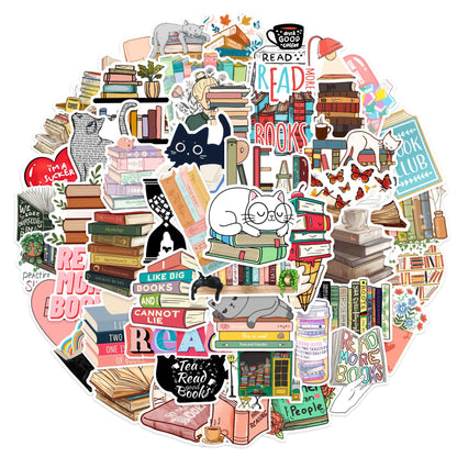 Kit de Adesivos Book Lover – 50 Peças