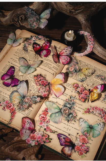 Kit de Adesivos Borboletas Vintage – 30 Peças