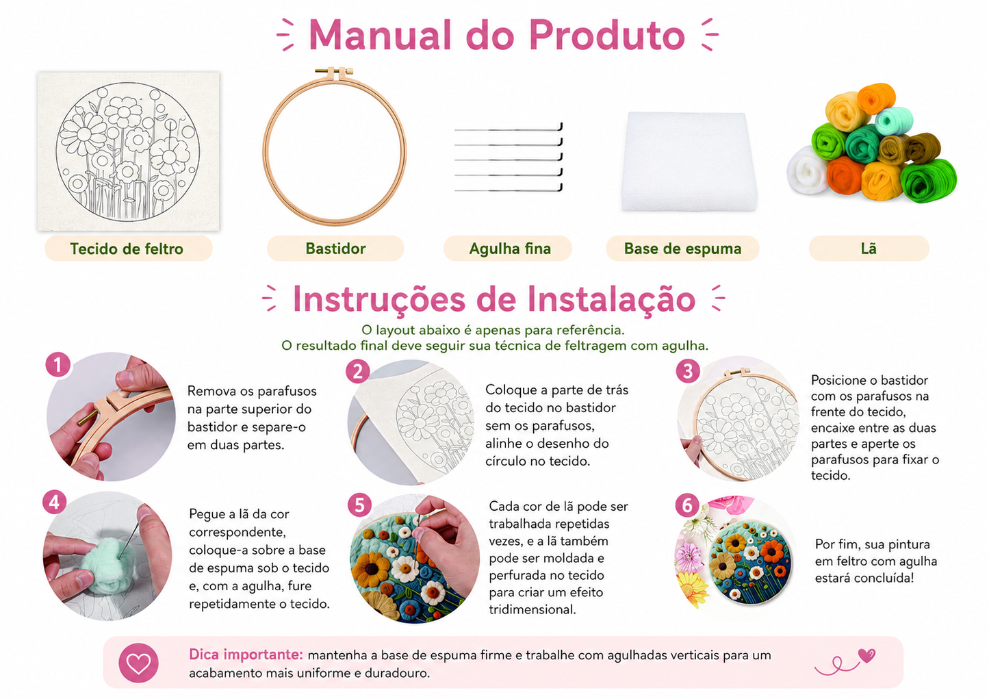 Kit Feltro 3D — Natureza & Animais
