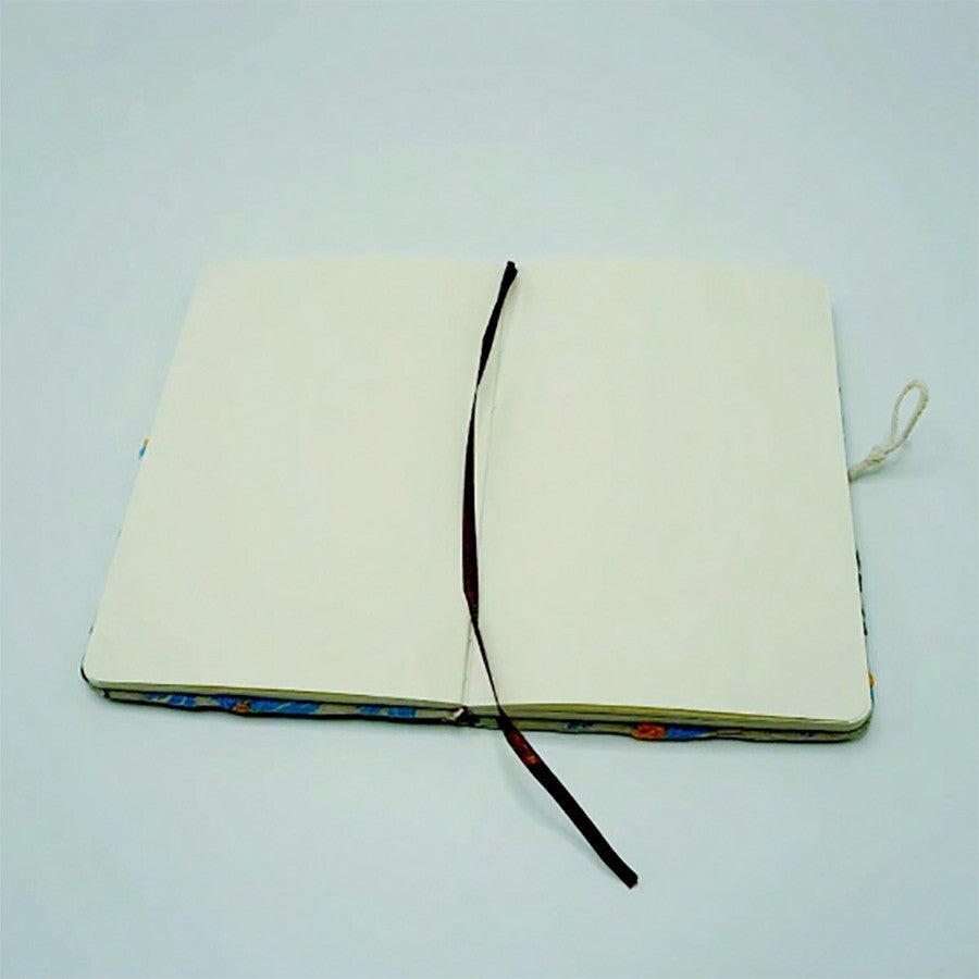 Caderno Bordado Jardim Azul