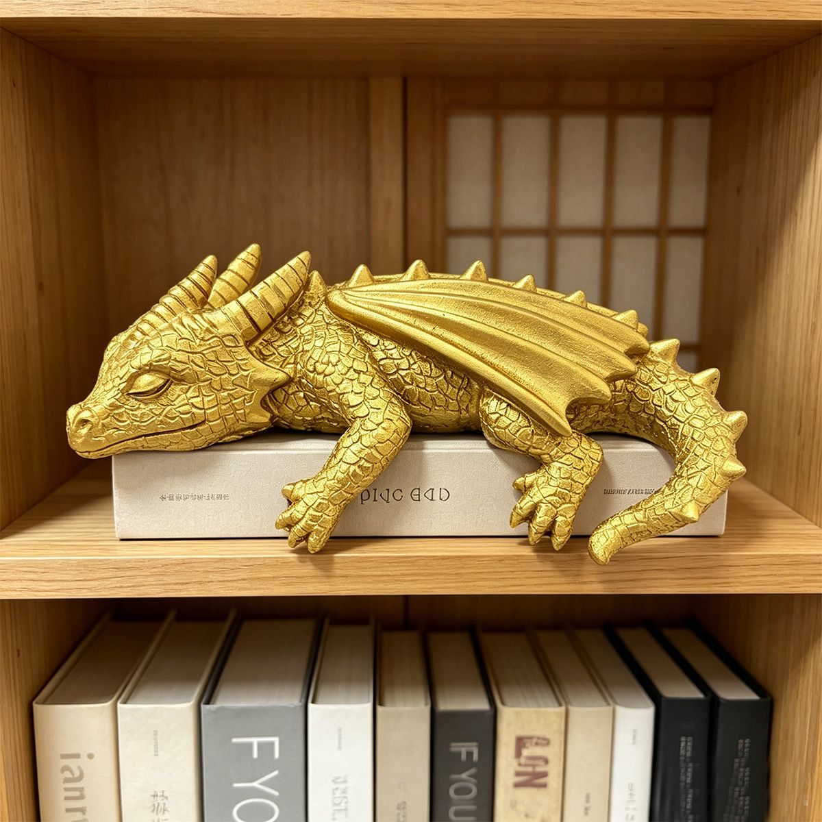 Dragão Decorativo para Estante de Livros