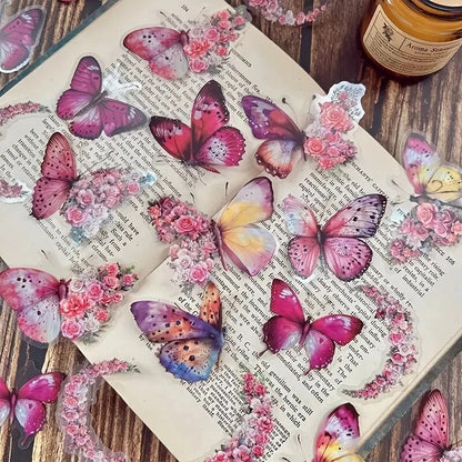 Kit de Adesivos Borboletas Vintage – 30 Peças