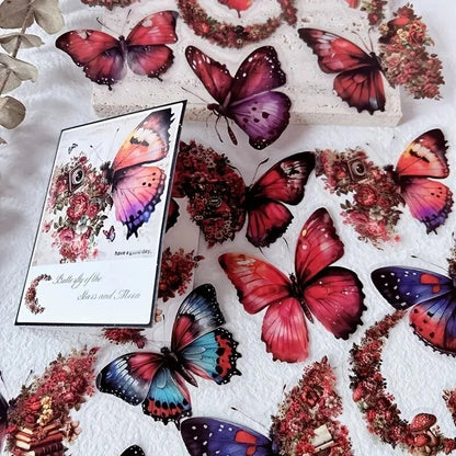Kit de Adesivos Borboletas Vintage – 30 Peças