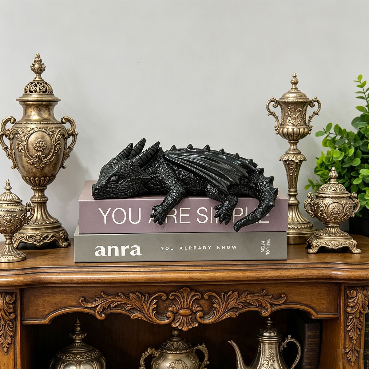 Dragão Decorativo para Estante de Livros