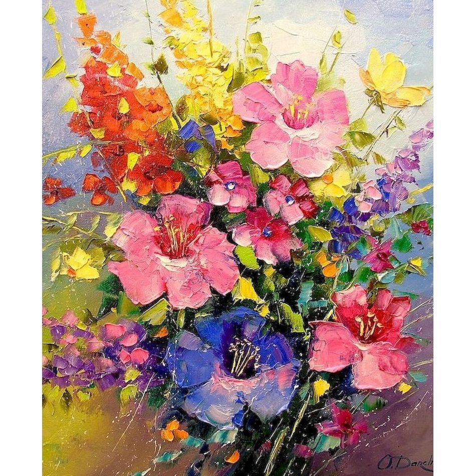 Kit Pintura por Números — Flores & Arte