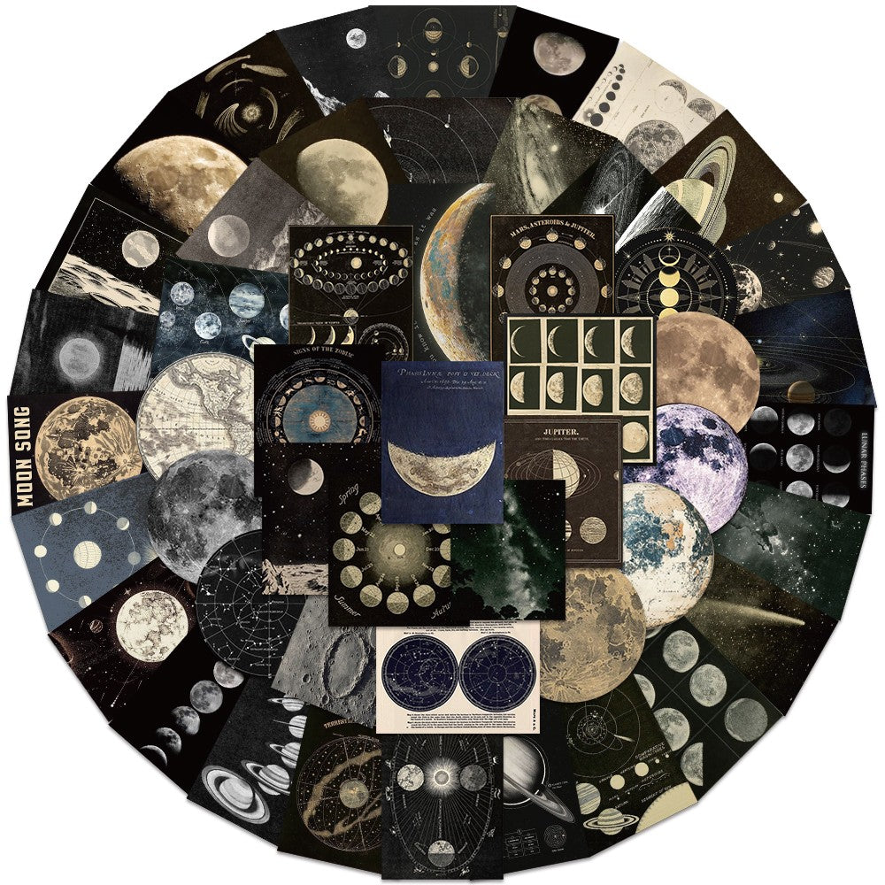 Kit de Adesivos Universo & Lua – 50 Peças