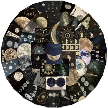 Kit de Adesivos Universo & Lua – 50 Peças