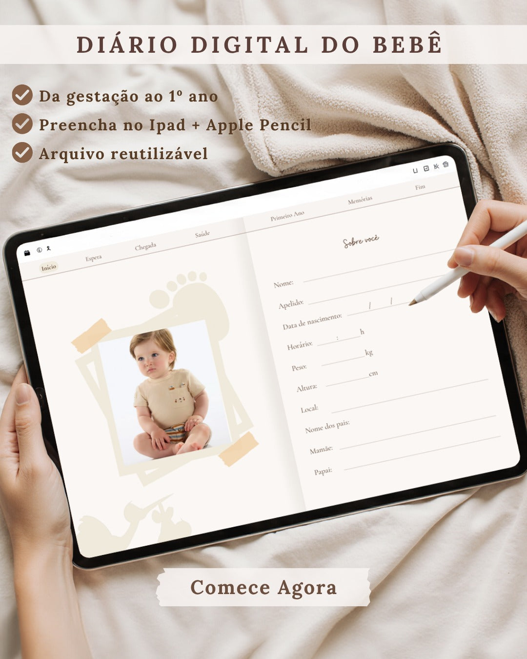Diário Digital do Bebê - do Nascimento ao Primeiro Ano