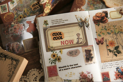 Caixa de Adesivos Romance Vintage – 100 Peças