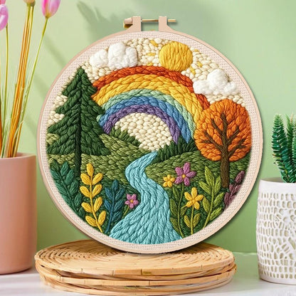 Kit de Bordado com Agulha Mágica — Paisagens