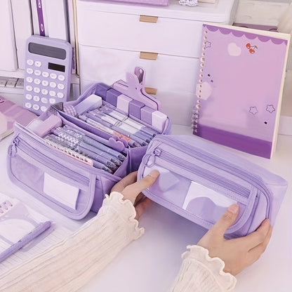 Organizador de estojo de lápis de grande capacidade - Armazenamento de mesa com
