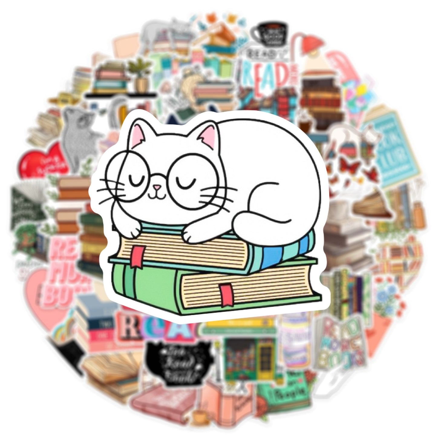 Kit de Adesivos Book Lover – 50 Peças