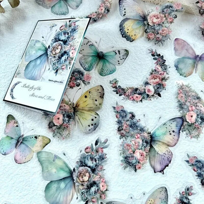 Kit de Adesivos Borboletas Vintage – 30 Peças