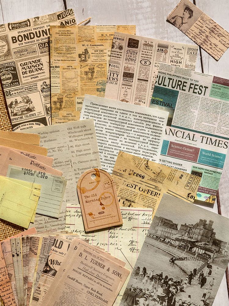 Kit de Papéis Decorativos para Journaling e Scrapbook – 100 Peças