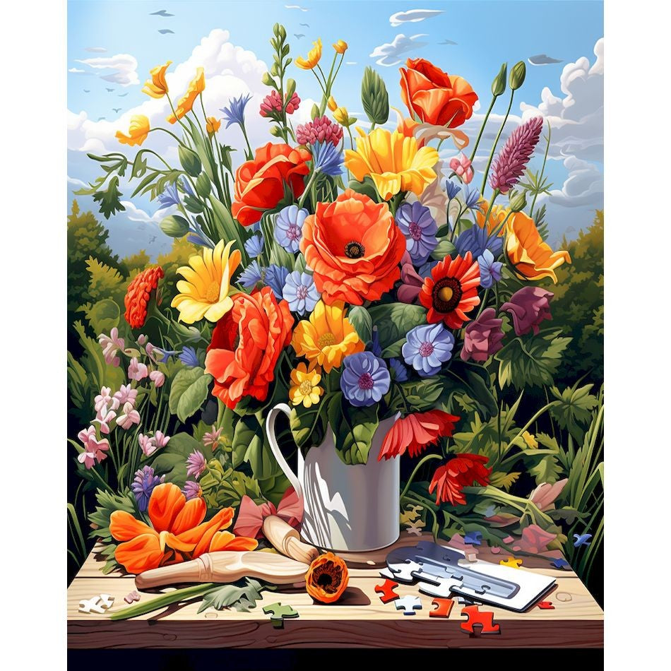 Kit Pintura por Números — Flores & Arte