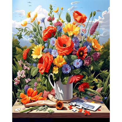 Kit Pintura por Números — Flores & Arte