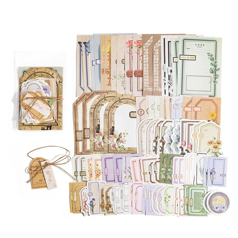 Kit de Papéis Decorativos para Journaling e Scrapbook – 100 Peças