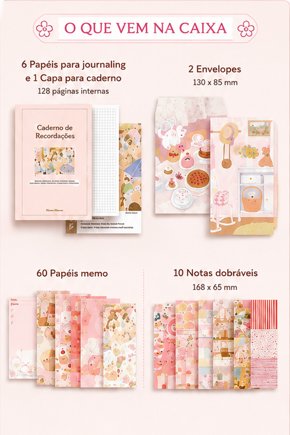 Kit Criativo para Journaling e Scrapbook — Doce