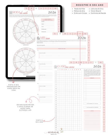 Planner Digital 2026 - Completo