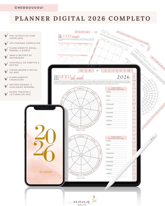 Planner Digital 2026 - Completo