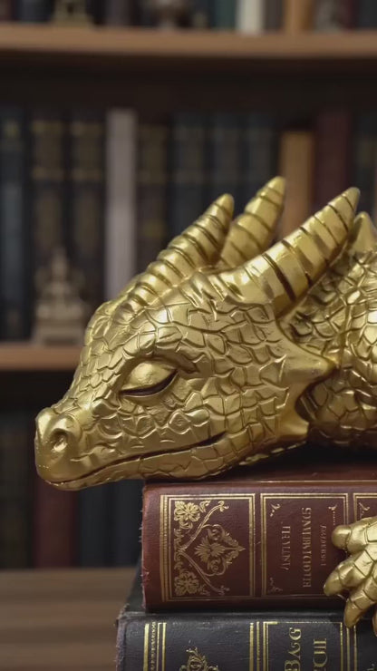 Dragão Decorativo para Estante de Livros
